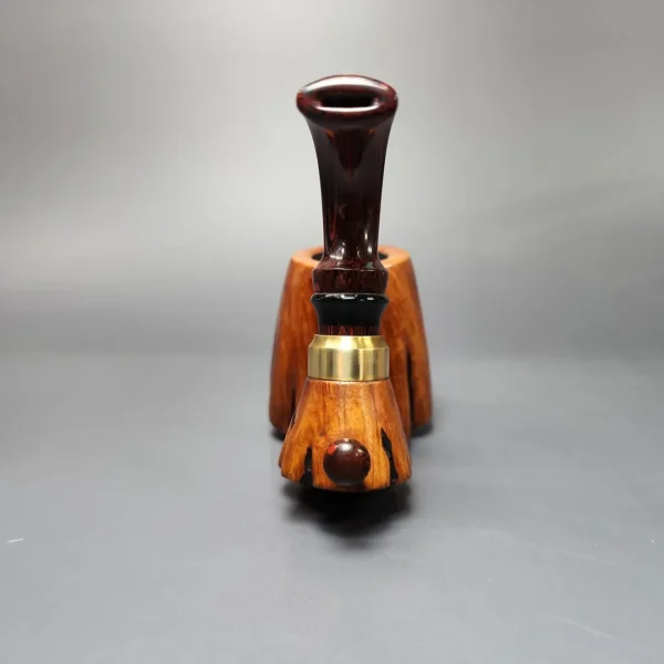 Moonlight Pipes "Stump-Punk" Oom Paul Handmade Briar Pipe, New - Image 4