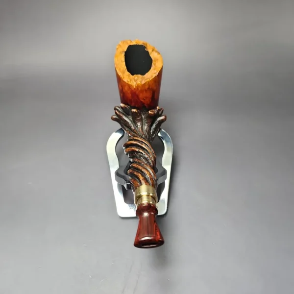 Moonlight Pipes "Outgrowth" Lovat w/ Brass Handmade Briar Pipe, New - Image 4