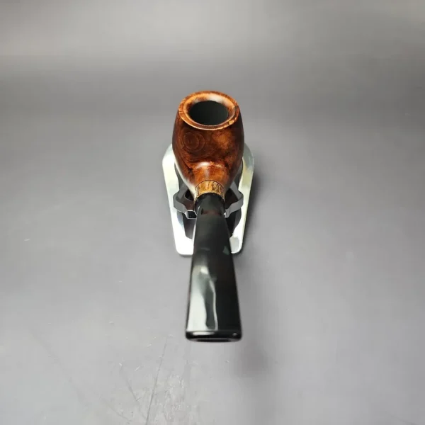 MBSD Briars by Piero Vitale Sienna Contrast Smooth Brandy w/ Zebrawood Briar Pipe, New - Image 4