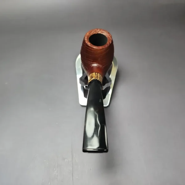 MBSD Briars by Piero Vitale Red Sandblasted Brandy w/ Zebrawood Briar Pipe, New - Image 4