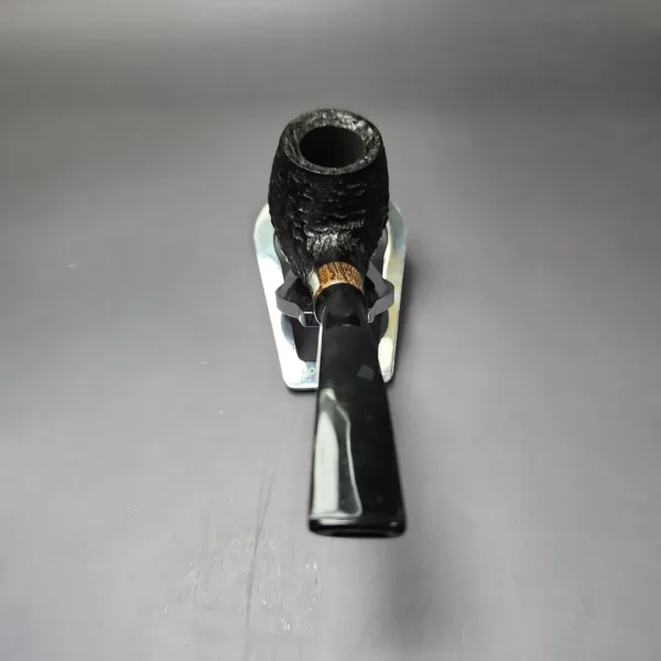 MBSD Briars by Piero Vitale Rusticated Brandy w/ Zebrawood Briar Pipe, New - Image 4