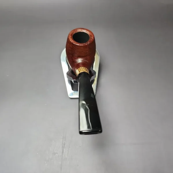 MBSD Briars by Piero Vitale Red Sandblasted Brandy w/ Zebrawood Briar Pipe, New - Image 4