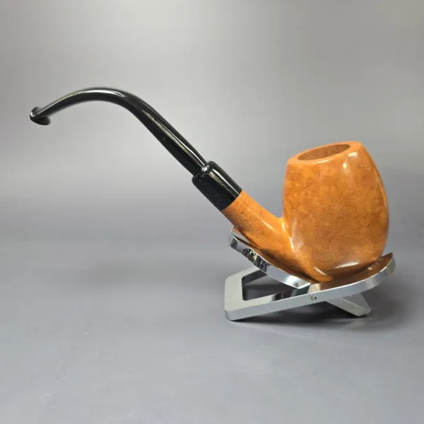 Castello Trademark 4K Smooth Bent Egg w/ Lucite Mount Estate Briar Pipe, Unsmoked - Image 4