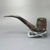 Dunhill 1958 Shell Briar 120 Sandblasted Bent Billiard Estate Briar Pipe, English Estates - Image 4