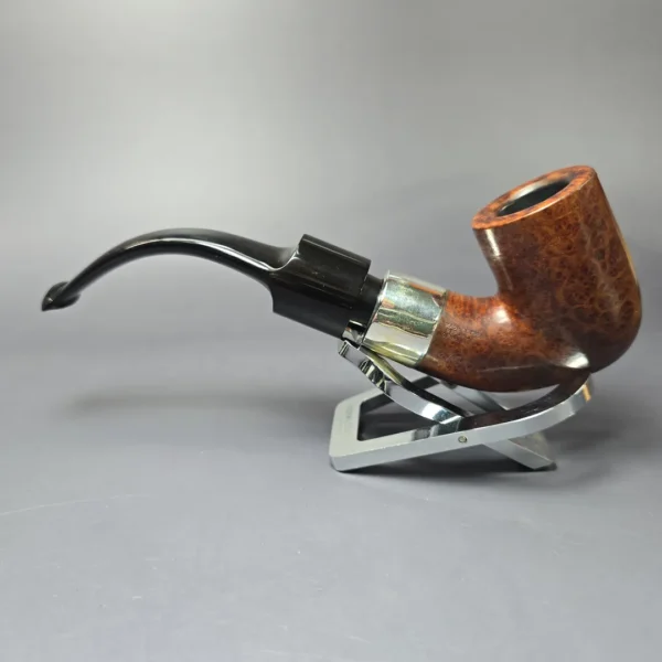 Peterson 1949-1963 Deluxe System 4S Smooth Bent Billiard w/ Bone Condenser Estate Briar Pipe, Irish Estates - Image 4