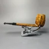 C-Pipe Smooth Deep Contrast Panel Lumberman Handmade Briar Pipe, New - Image 4