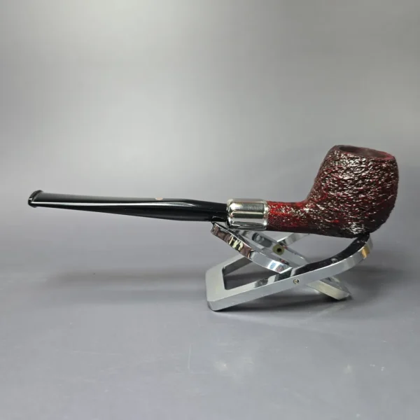 Ashton Pebble Grain X Sandblasted Prince w/ Silver Estate Briar Pipe, Unsmoked - Image 4