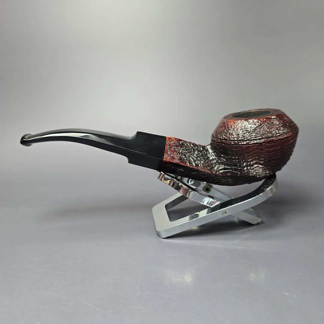 Ashton 1998 Pebble Grain XXX Sandblasted Bulldog Estate Briar Pipe, English Estates - Image 4