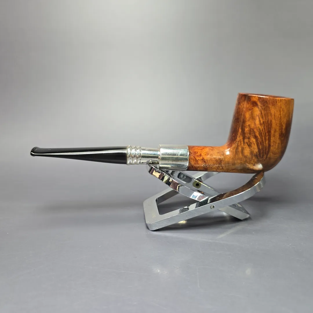 GBD 1957 9452 Smooth Billiard w/ Silver Spigot Estate Briar Pipe, English Estates - Image 4