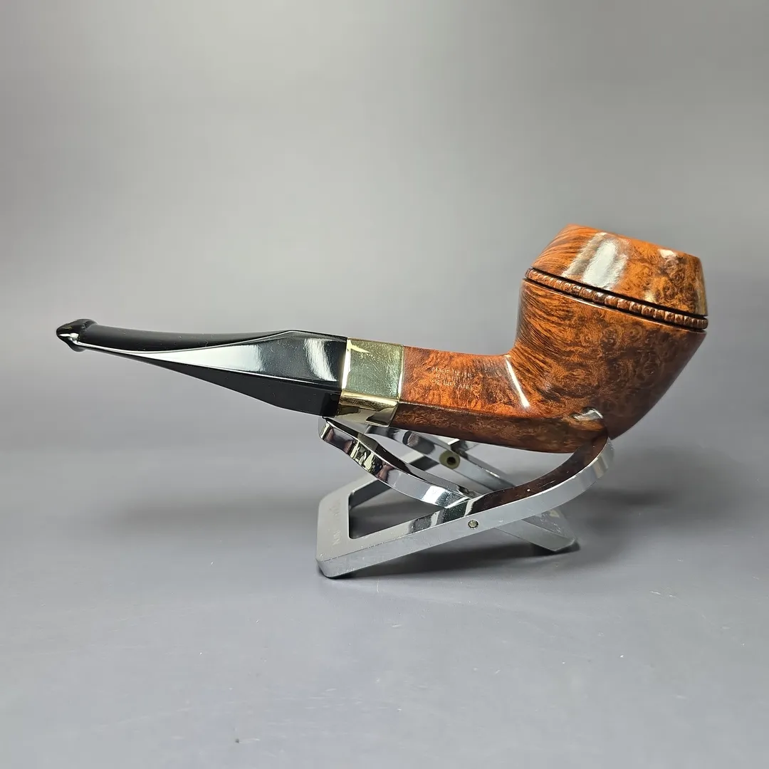 Peterson Sherlock Holmes Baker Street w/ 9k Gold Smooth Bulldog Estate Briar Pipe, Unsmoked - Image 4