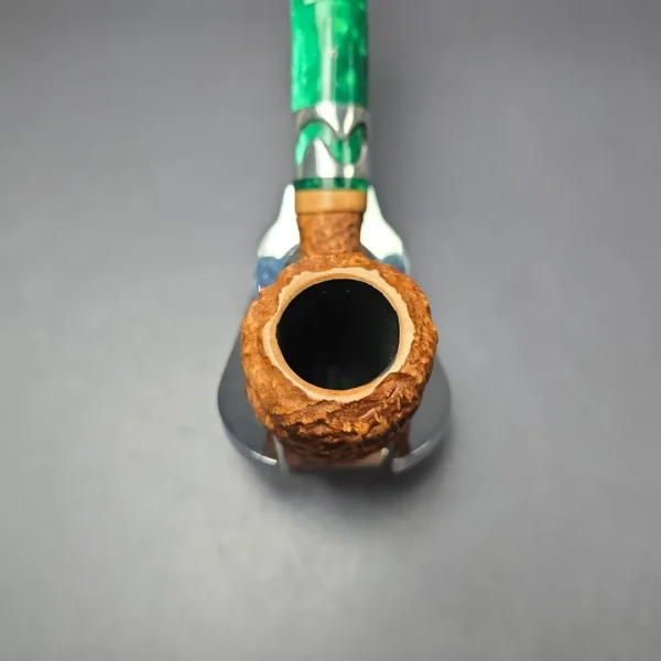 Mastro Beraldi Rusticated & Sandblasted Stack Estate Briar Pipe, Unsmoked, 9mm - Image 5