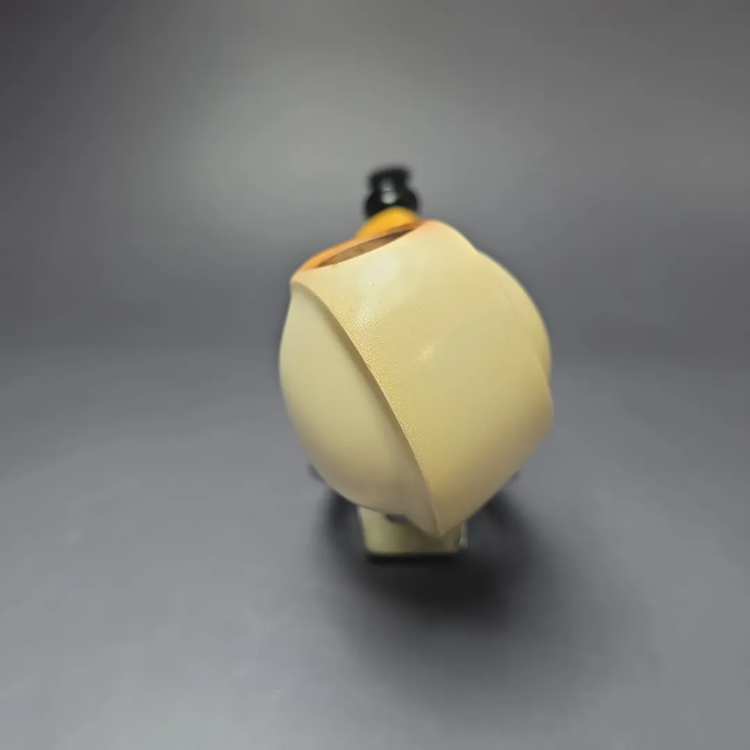 Fikri Baki XL Smooth Asymmetric Blowfish Estate Block Meerschaum Pipe Turkish Estates - Image 5