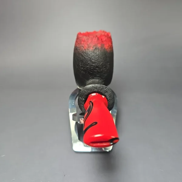 Peter Toth Red & Black Sandblasted Stubby Blowfish Handmade Briar Pipe, New - Image 5