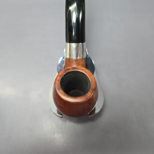 WDC Sterling Hand Made Smooth Bent Billiard Estate Briar Pipe, American Estates - Image 5