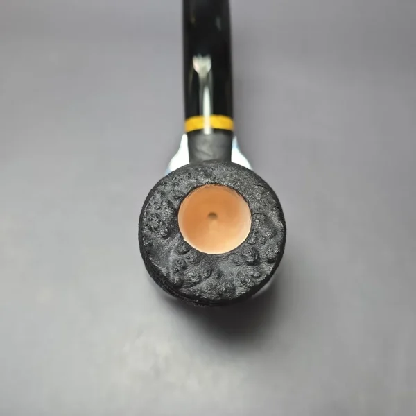 Peter Toth Sandblasted Shield w/ Osage Handmade Briar Pipe, New - Image 5