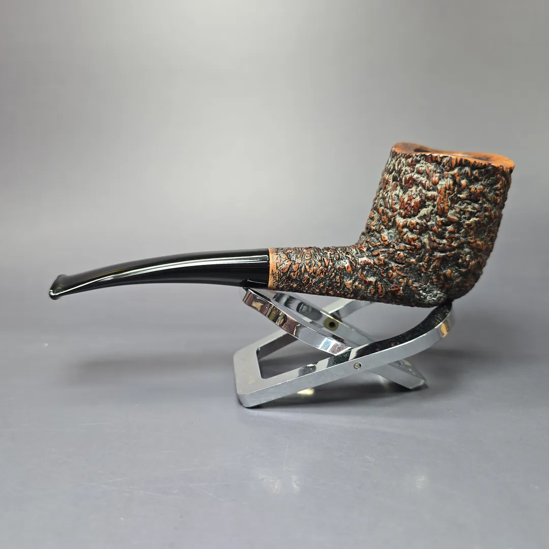 Castello 1960s-80s Sea Rock Briar 3K 19 Rusticated Zulu Estate Briar Pipe, Italian Estates - Image 5
