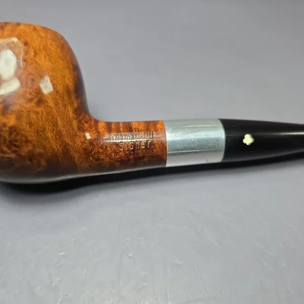 Kaywoodie Pre-1977 Signet Smooth Apple w/ Aluminum Estate Briar Pipe, Unsmoked - Image 5