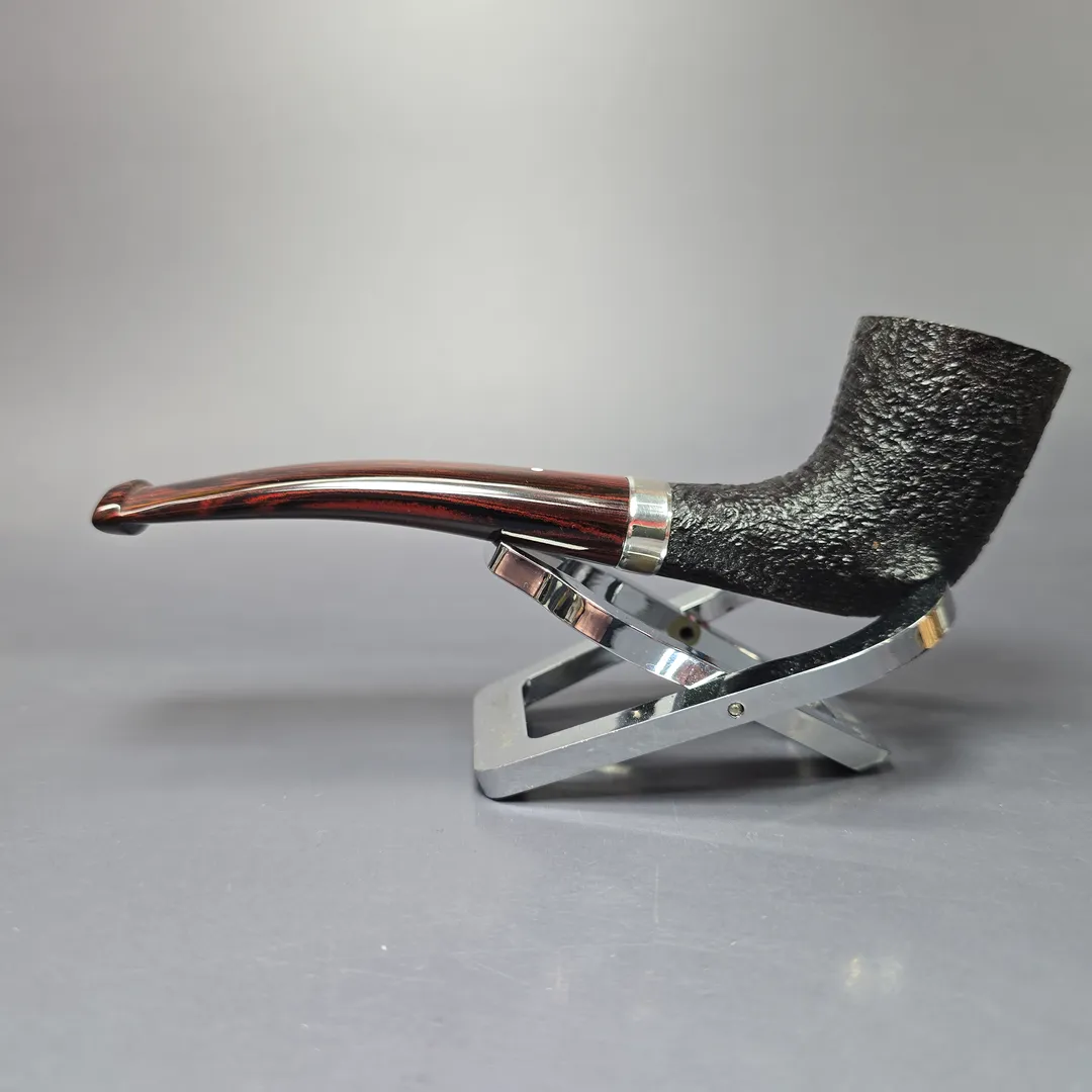 Dunhill 2020 Shell Briar 3421 Sandblasted Zulu w/ Silver Estate Briar Pipe, Unsmoked - Image 5