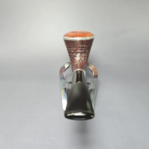 Stanwell Pipe of the Year 1991 Partially Sandblasted Horn w/ Silver Estate Briar Pipe, Unsmoked, 9mm - Image 5