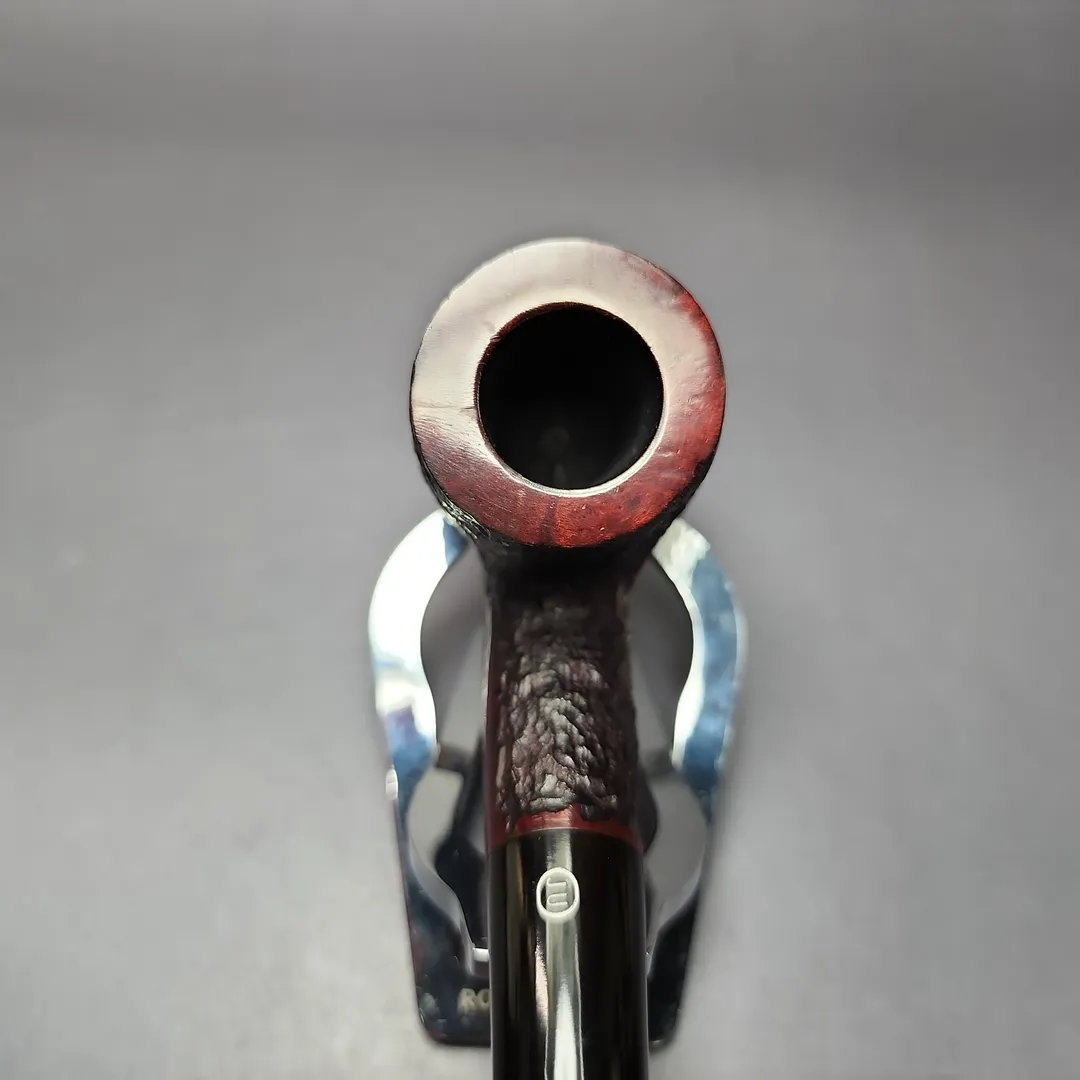 James Upshall Bark Group 6 Partially Rusticated Bent Billiard Estate Briar Pipe, Unsmoked - Image 5