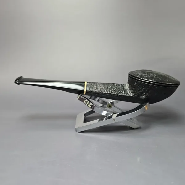 HS Studio Sandblasted Squat Bulldog w/ Boxwood Estate Briar Pipe, Unsmoked - Image 5