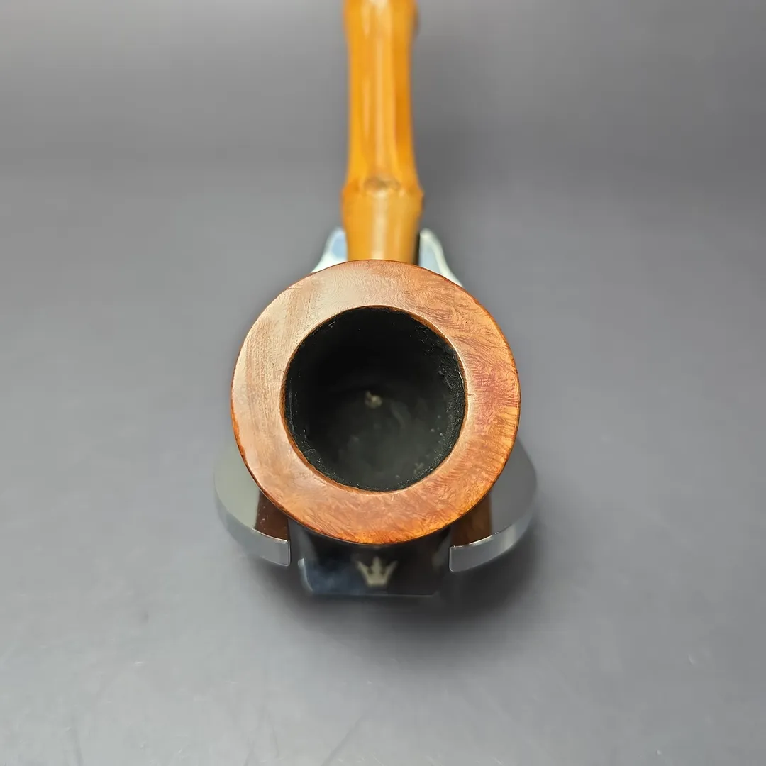 Dunhill 1965 Whangee Root Briar Smooth Bamboo Pot Estate Briar Pipe, English Estates - Image 5