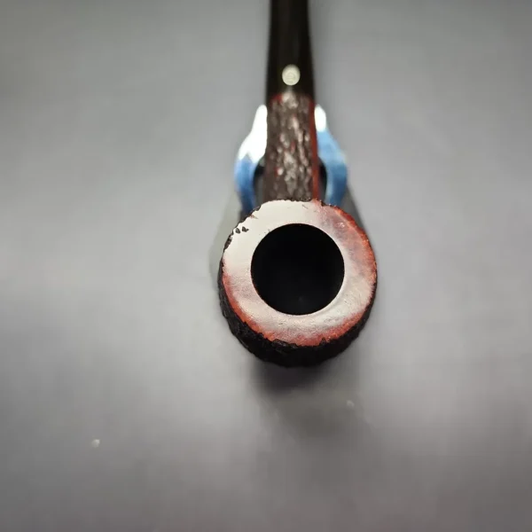 James Upshall Bark Group 5 Partially Rusticated Billiard Estate Briar Pipe, Unsmoked - Image 5