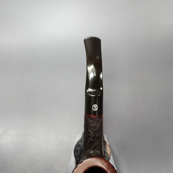 James Upshall Bark EXL Partially Rusticated Bent Billiard Estate Briar Pipe, Unsmoked - Image 5