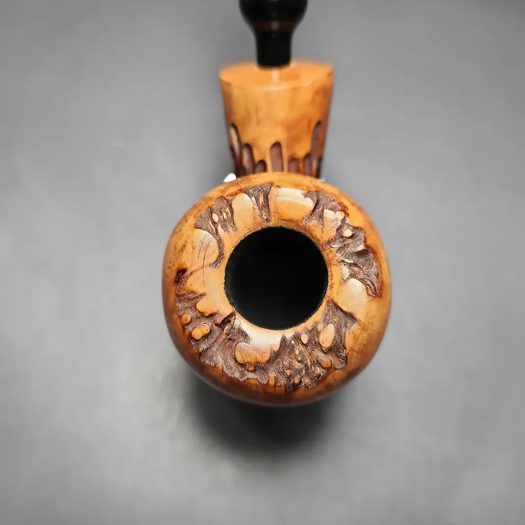 Nording Spruce Cone Partially Rusticated Freehand Estate Briar Pipe, Unsmoked - Image 5