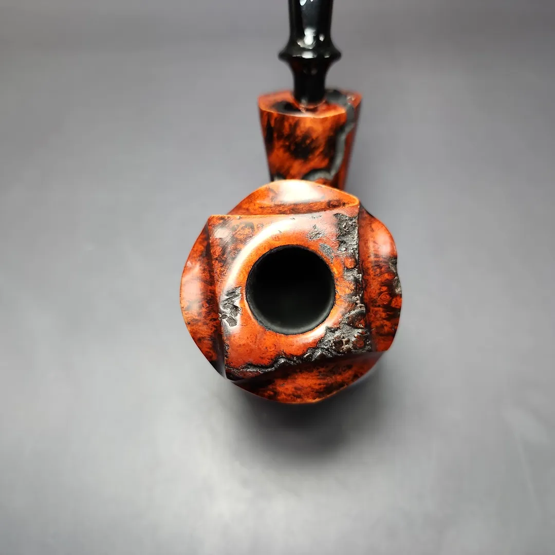 Nording Moss XL Partially Rusticated Freehand Estate Briar Pipe, Unsmoked - Image 5