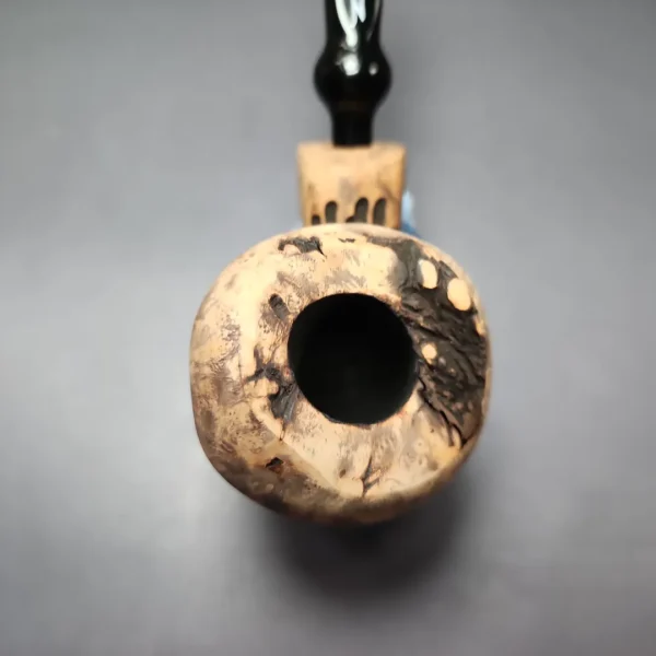 Nording Spruce Matte Partially Rusticated Freehand Estate Briar Pipe, Unsmoked - Image 5