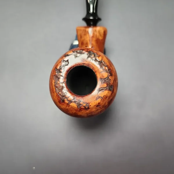 Nording Point Clear Partially Rusticated Freehand Estate Briar Pipe, Unsmoked - Image 5