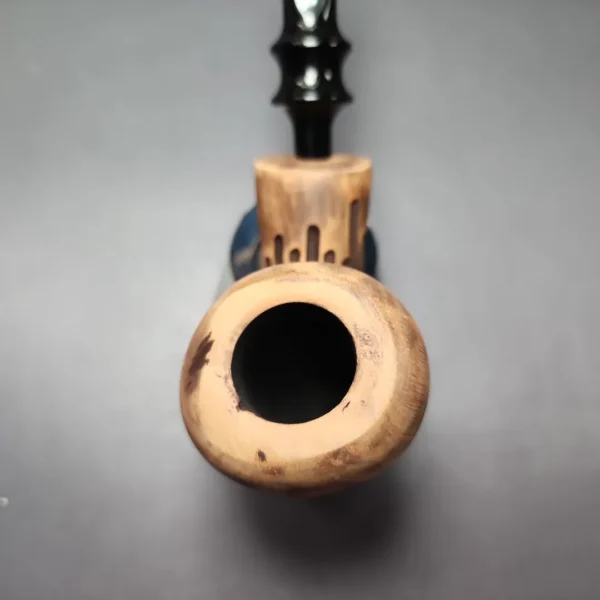 Nording Spruce Matte Partially Rusticated Freehand Estate Briar Pipe, Unsmoked - Image 5