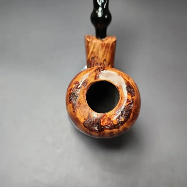 Nording Point Clear Partially Rusticated Freehand Estate Briar Pipe, Unsmoked - Image 5