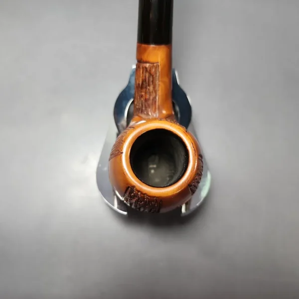 Comoy's Pre-1980s Highgate 184 Partially Rusticated Bent Billiard Estate Briar Pipe, Unsmoked - Image 5