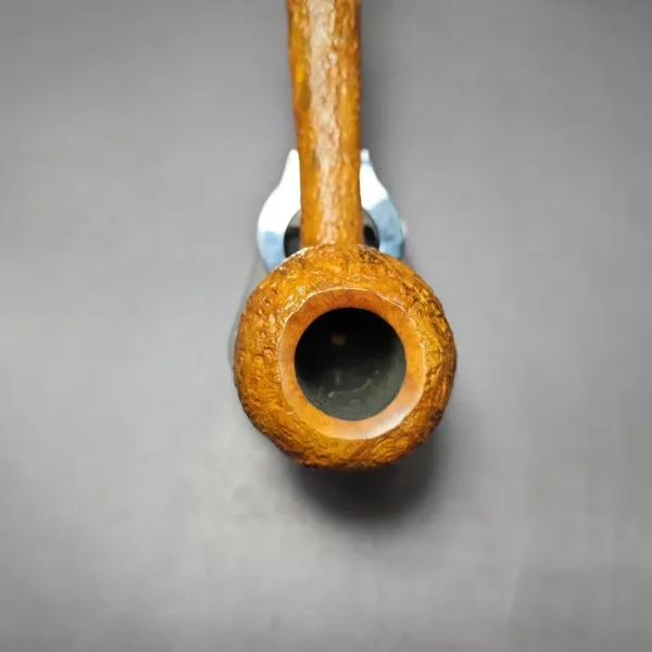 HS Studio Sandblasted Long Shank Acorn w/ Boxwood Estate Briar Pipe, Unsmoked - Image 5