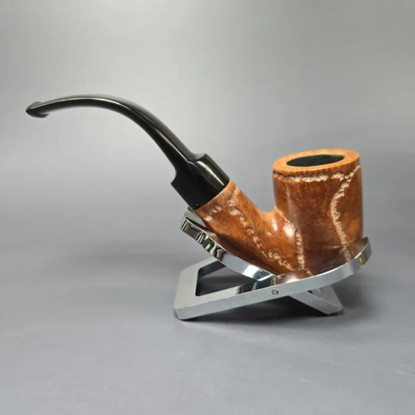 Savinelli Sherwood Rock Briar 620 Spot Carved Oom Paul Estate Briar Pipe, Italian Estates - Image 5