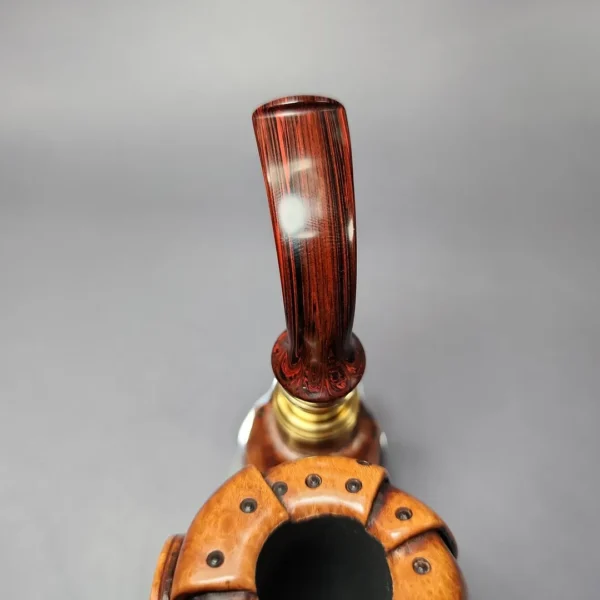 Moonlight Pipes "Steampunk" Oom Paul Handmade Briar Pipe, New - Image 5