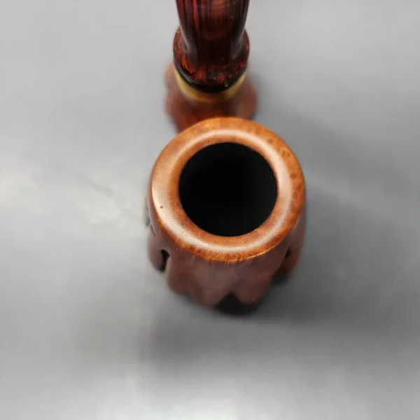 Moonlight Pipes "Stump-Punk" Oom Paul Handmade Briar Pipe, New - Image 5