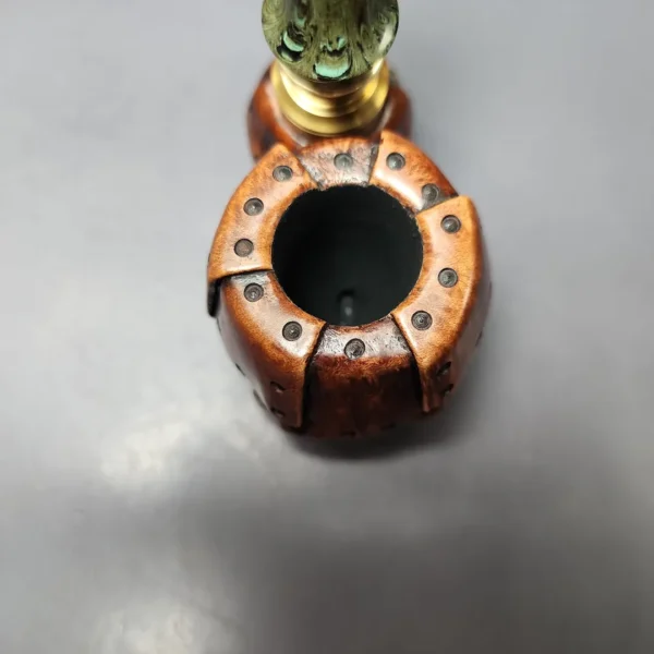 Moonlight Pipes “Steampunk” Oom Paul Handmade Briar Pipe, New - Image 5