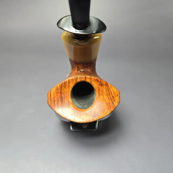 Md. Angga Partially Partially Rusticated Shield Briar Pipe, New - Image 5