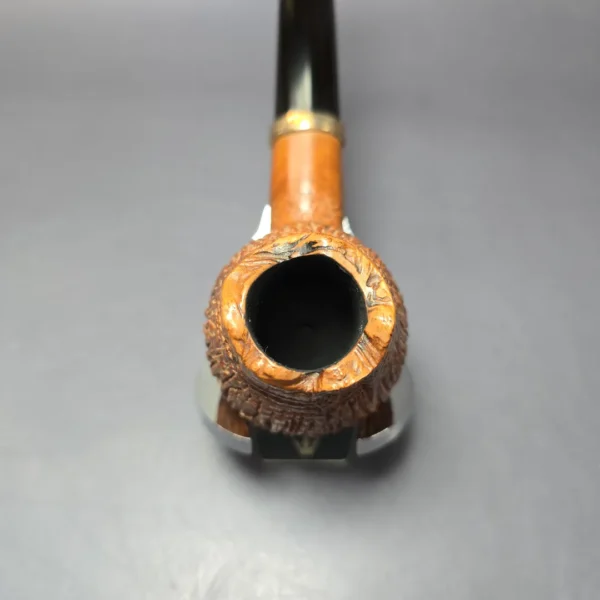 Rolando Negoita Walnut Carved Brandy w/Silver Estate Briar Pipe, American Estates - Image 5