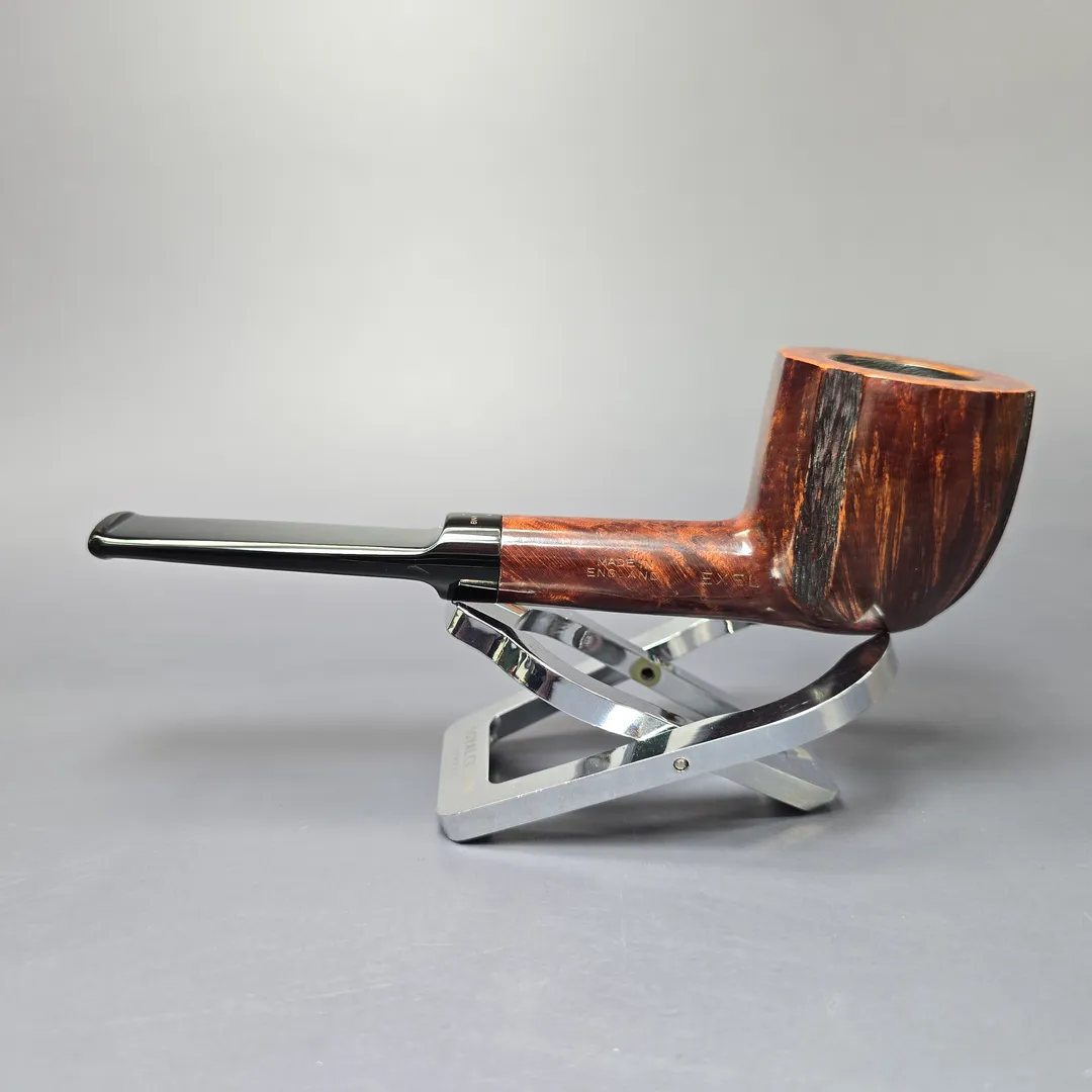 Barling's Make Family Era YOW Quaint EXEL Partially Rusticated Pot Estate Briar Pipe, English Estates - Image 5