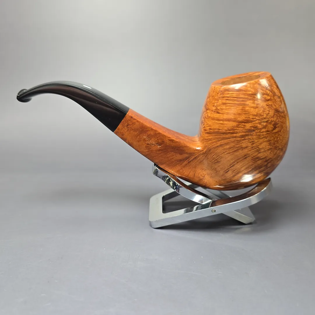 Castello "Castello" G Large Smooth Panel Shank Egg Estate Briar Pipe, Unsmoked - Image 5