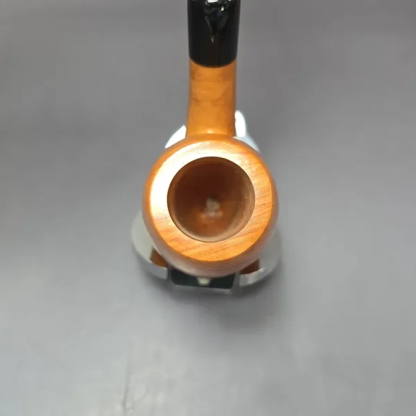 Castello Trademark 4K Smooth Bent Egg w/ Lucite Mount Estate Briar Pipe, Unsmoked - Image 5