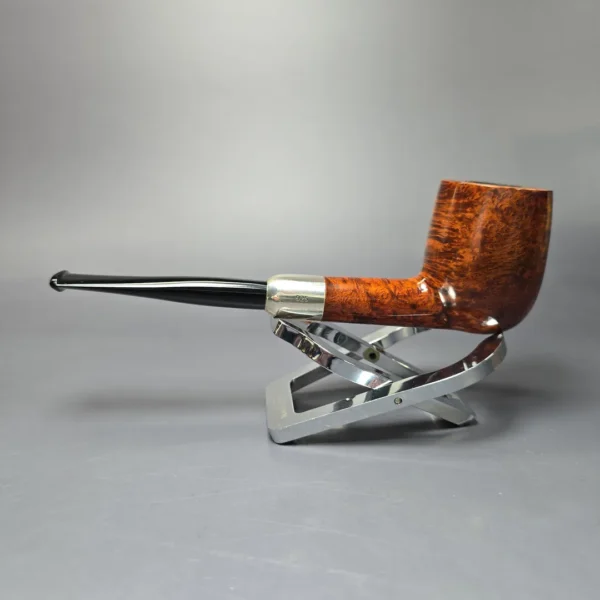 MBSD Briars Timeless Traditions 1 Smooth Billiard w/ Silver Handmade Briar Pipe, New - Image 5