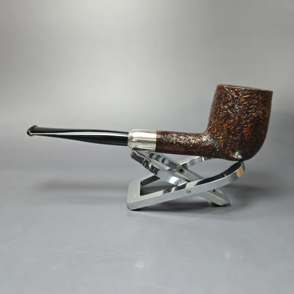 MBSD Briars Timeless Traditions 1 Sandblasted Billiard w/ Silver Handmade Briar Pipe, New - Image 5