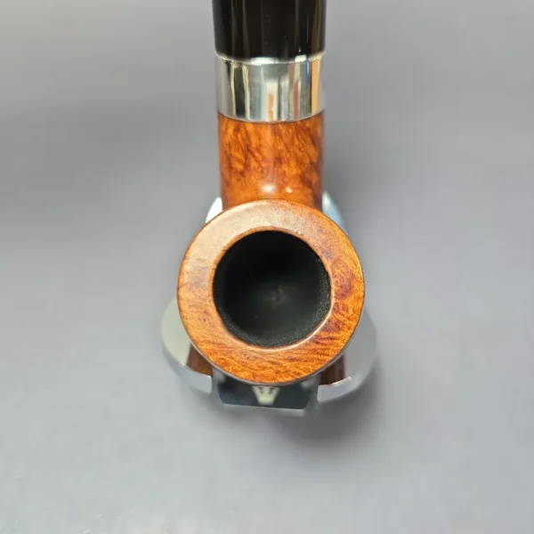 Peterson Supreme Silver Mounted XL90S Smooth Bent Billiard Estate Briar Pipe, Irish Estates - Image 5