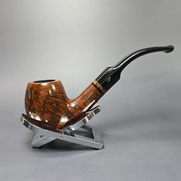 Velani Classica Extra 204 Smooth Bent Billiard Estate Briar Pipe, Unsmoked - Image 5
