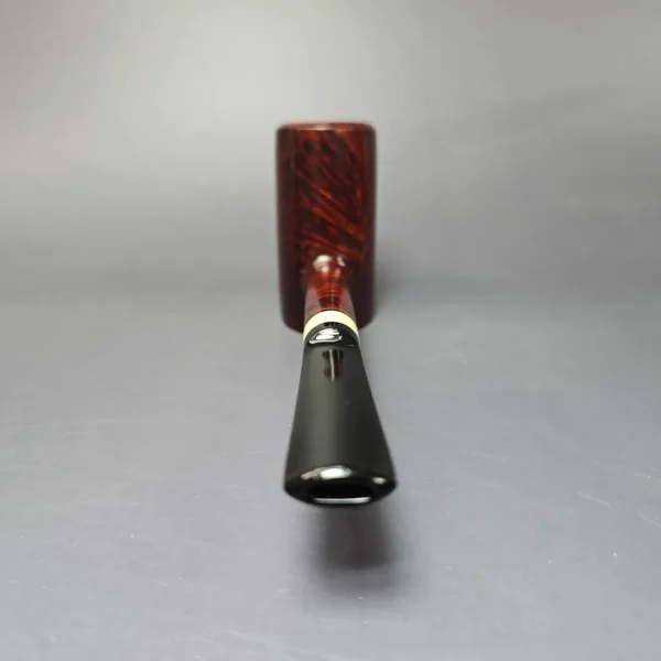J Mouton Smooth Popera Poker w/ Fossilized Whale Spine Handmade Briar Pipe, New - Image 5